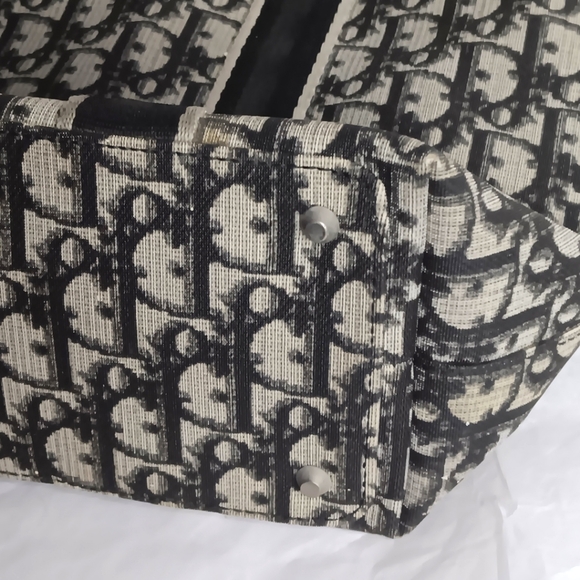 CHRISTIAN DIOR Black Monogram Trotter No 1 Shopping Tote Bag - Picture 7 of 12